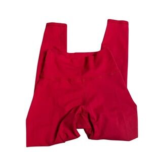 ECHT Red Ruched Butt High Waisted Workout Leggings Pants XS